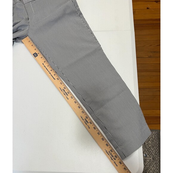 Gap Women's Slim Cropped Navy Blue White Stripe Stretch Pants Size 6  *READ* - Picture 10 of 11